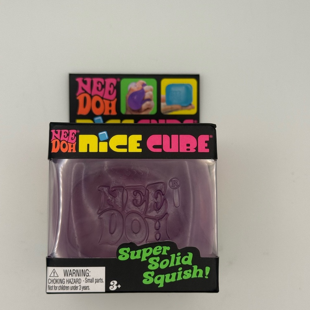 Viral NEE DOH Nice Cube Purple Fidget Toy Stress Relief Puzzle NEW